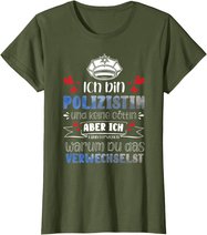 Polizistin Polizei Beruf Kollege Studium Polizeischule T-Shirt