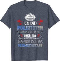 Polizistin Polizei Beruf Kollege Studium Polizeischule T-Shirt