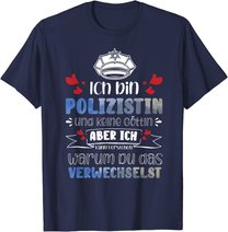 Polizistin Polizei Beruf Kollege Studium Polizeischule T-Shirt