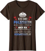Polizistin Polizei Beruf Kollege Studium Polizeischule T-Shirt