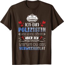 Polizistin Polizei Beruf Kollege Studium Polizeischule T-Shirt