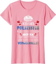 Polizistin Polizei Beruf Kollege Studium Polizeischule T-Shirt