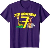 Kinder Zoo 7.Geburtstag Kind 7 Jahre Junge Mädchen Safari Geschenk T-Shirt