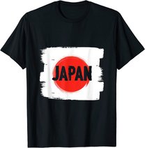 Japanische Flagge, japanische Kunst Samurai Kimono Anime Geisha Manga T-Shirt