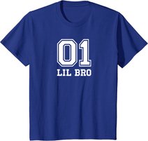 01 Lil Bro Number 1 One Funny Gift T-Shirt