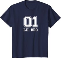 01 Lil Bro Number 1 One Funny Gift T-Shirt