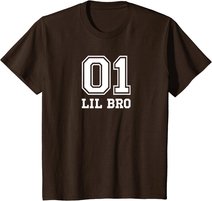 01 Lil Bro Number 1 One Funny Gift T-Shirt