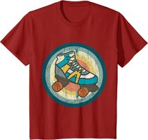Rollschuhe Tshirt RETRO ROLLER SKATES Geschenk Roller Disco T-Shirt
