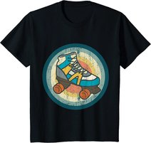 Rollschuhe Tshirt RETRO ROLLER SKATES Geschenk Roller Disco T-Shirt