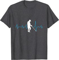 Herzschlag Metalldetektor Geschenk für Sondengänger T-Shirt