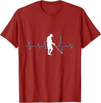 Herzschlag Metalldetektor Geschenk für Sondengänger T-Shirt
