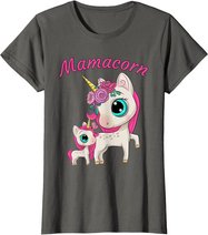Damen Mamacorn Damen Anime Cartoon Mutter & Tochter Einhorn T-Shirt