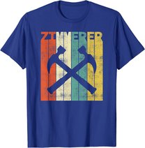 Herren Retro Zimmerer Dach Handwerker Zimmermann Geschenke T-Shirt