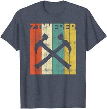 Herren Retro Zimmerer Dach Handwerker Zimmermann Geschenke T-Shirt
