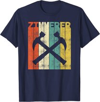 Herren Retro Zimmerer Dach Handwerker Zimmermann Geschenke T-Shirt