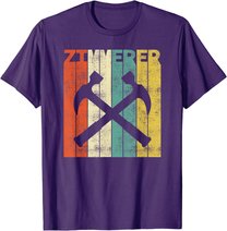 Herren Retro Zimmerer Dach Handwerker Zimmermann Geschenke T-Shirt