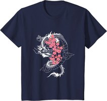 DRACHE Japanische Kirschblüte Kultur T-Shirt