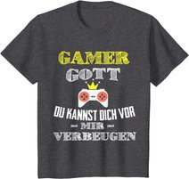 Gamer Gott | Nerd Geek Gaming Herren Kinder Gamer Geschenk T-Shirt