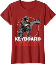 Keyboard Warrior Lustiges Gaming Gamer Tastatur Hater Nerd T-Shirt