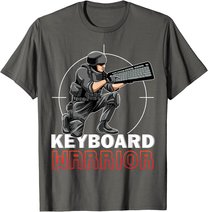 Keyboard Warrior Lustiges Gaming Gamer Tastatur Hater Nerd T-Shirt