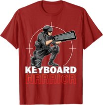 Keyboard Warrior Lustiges Gaming Gamer Tastatur Hater Nerd T-Shirt
