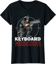 Keyboard Warrior Lustiges Gaming Gamer Tastatur Hater Nerd T-Shirt