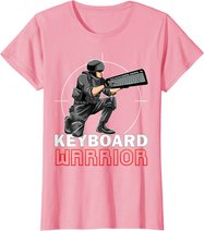 Keyboard Warrior Lustiges Gaming Gamer Tastatur Hater Nerd T-Shirt