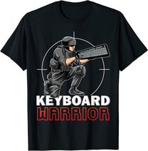 Keyboard Warrior Lustiges Gaming Gamer Tastatur Hater Nerd T-Shirt