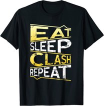 Eat Sleep Clash Repeat Mobile Gaming Vintage T-Shirt