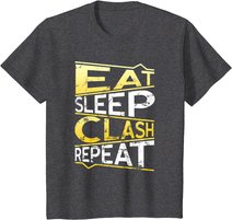 Eat Sleep Clash Repeat Mobile Gaming Vintage T-Shirt