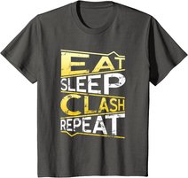 Eat Sleep Clash Repeat Mobile Gaming Vintage T-Shirt