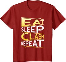 Eat Sleep Clash Repeat Mobile Gaming Vintage T-Shirt