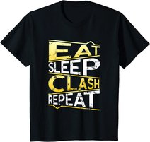Eat Sleep Clash Repeat Mobile Gaming Vintage T-Shirt