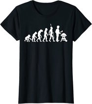 Lustig Evolution Grillen Grill Party Barbecue BBQ T-Shirt