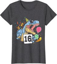 Dinosaurier 16. Geburtstag Jungen Mädchen 16 Jahre Dino T-Shirt