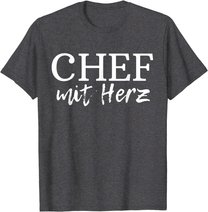 Herren Chef Boss lustiges Geschenk Chef mit Herz Spruch Leitung T-Shirt