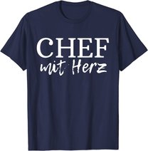 Herren Chef Boss lustiges Geschenk Chef mit Herz Spruch Leitung T-Shirt