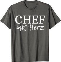 Herren Chef Boss lustiges Geschenk Chef mit Herz Spruch Leitung T-Shirt