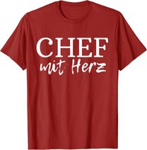 Herren Chef Boss lustiges Geschenk Chef mit Herz Spruch Leitung T-Shirt