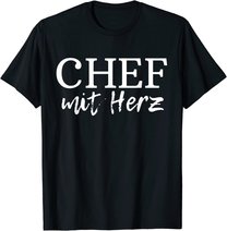 Herren Chef Boss lustiges Geschenk Chef mit Herz Spruch Leitung T-Shirt