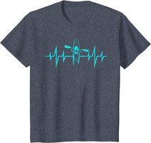 Wassersport Kanu Fahren Kajak Fahren Herzschlag Kajaking T-Shirt
