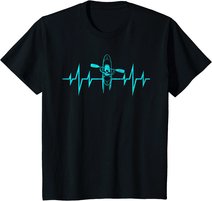 Wassersport Kanu Fahren Kajak Fahren Herzschlag Kajaking T-Shirt