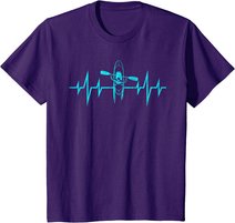 Wassersport Kanu Fahren Kajak Fahren Herzschlag Kajaking T-Shirt
