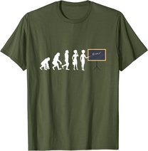 Lehrerin Evolution Lehrer Schultafel Zeigestab Geschenk T-Shirt