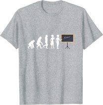 Lehrerin Evolution Lehrer Schultafel Zeigestab Geschenk T-Shirt