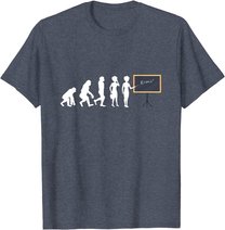 Lehrerin Evolution Lehrer Schultafel Zeigestab Geschenk T-Shirt