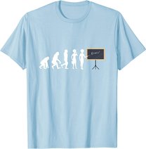 Lehrerin Evolution Lehrer Schultafel Zeigestab Geschenk T-Shirt