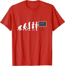 Lehrerin Evolution Lehrer Schultafel Zeigestab Geschenk T-Shirt
