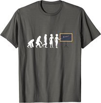 Lehrerin Evolution Lehrer Schultafel Zeigestab Geschenk T-Shirt