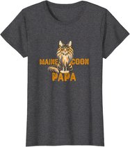 Maine Coon Papa Katzenliebhaber Katzenfreunde Geschenkidee T-Shirt